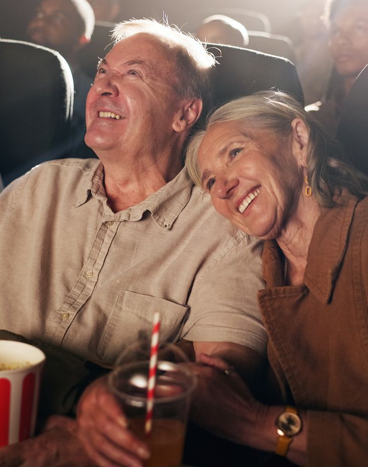 Senior couple at theater