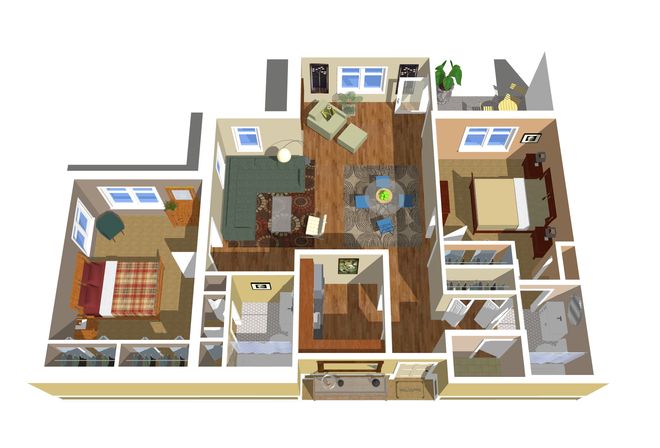 2 bedroom 2 bathroom