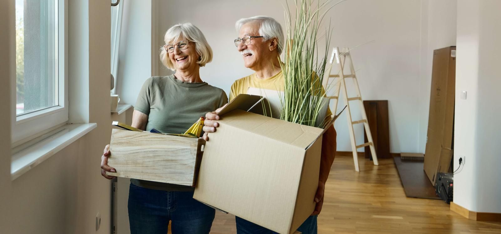 Seniors Packing and Downsizing House