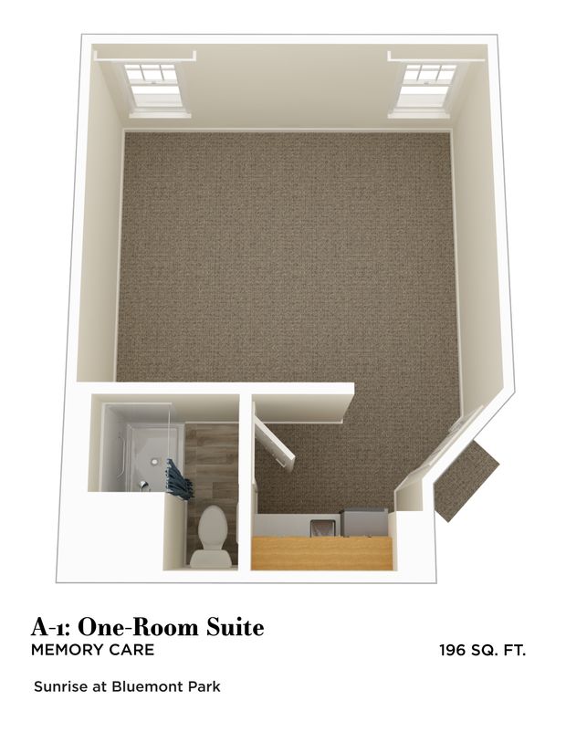 Sunrise at Bluemont Park One Bedroom Memory Care