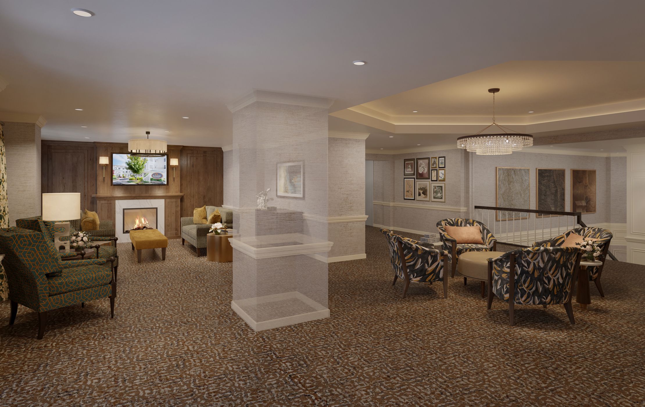 Sunrise at Bluemont Park Foyer Rendering