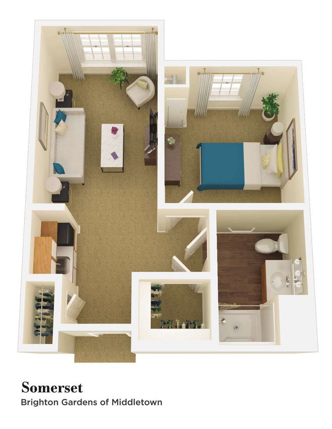 1 bedroom floor plan