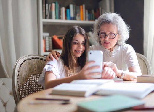 grandmother and grandaughter