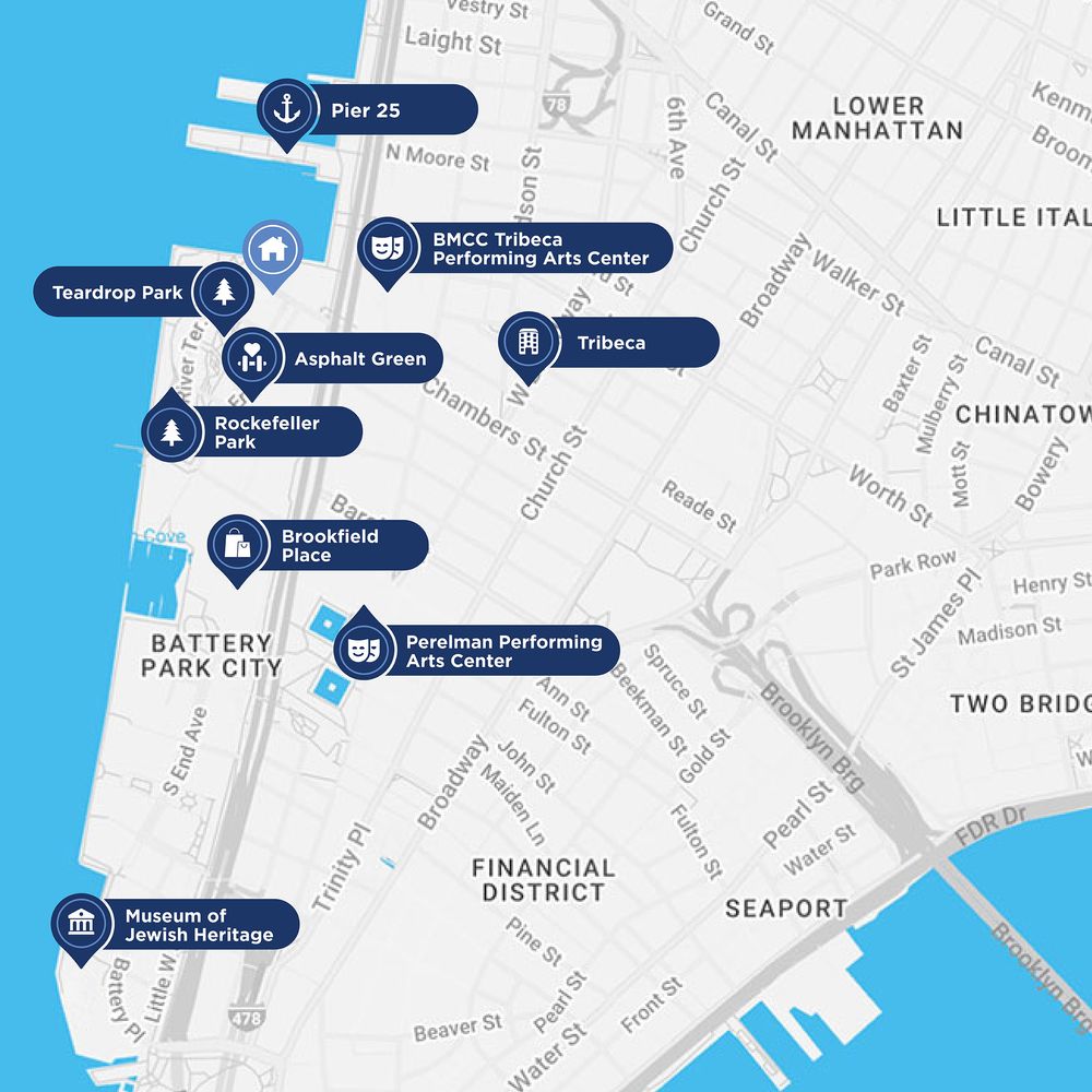 Battery Park Experience Location Map