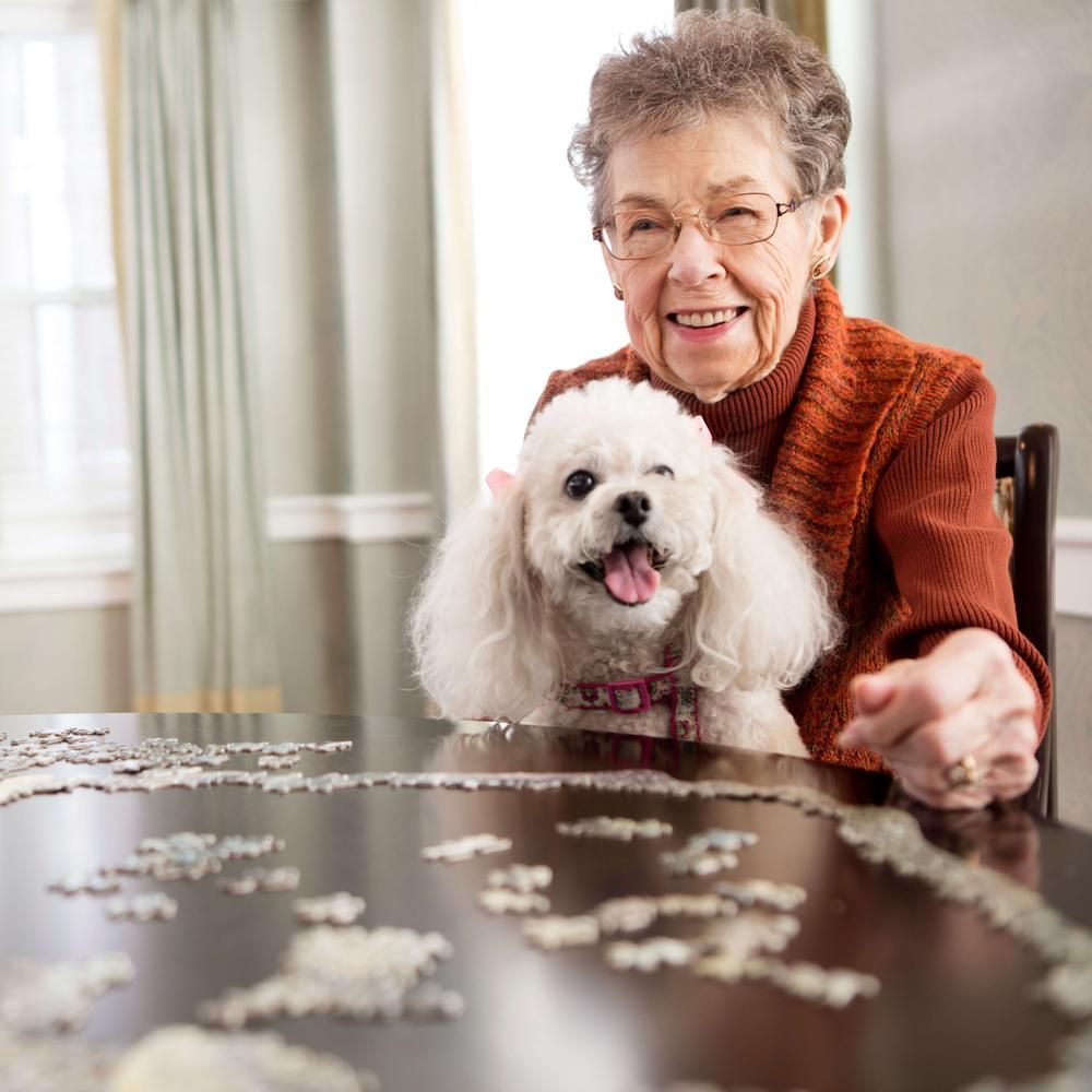 Sunrise resident and her dog