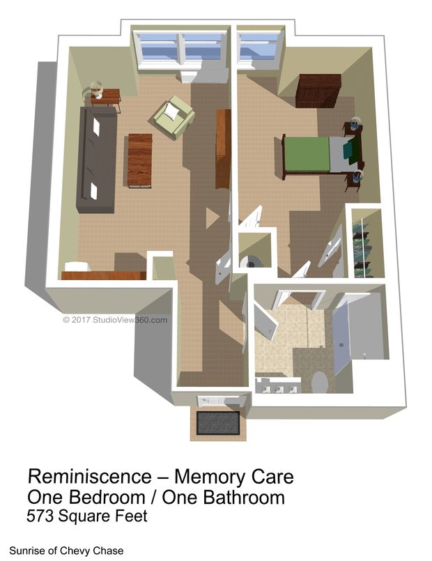 1 Bedroom 1 Bathroom Floor Plan