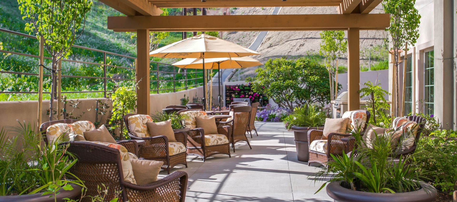 Outdoor Sitting Area, Sunrise at Palos Verdes