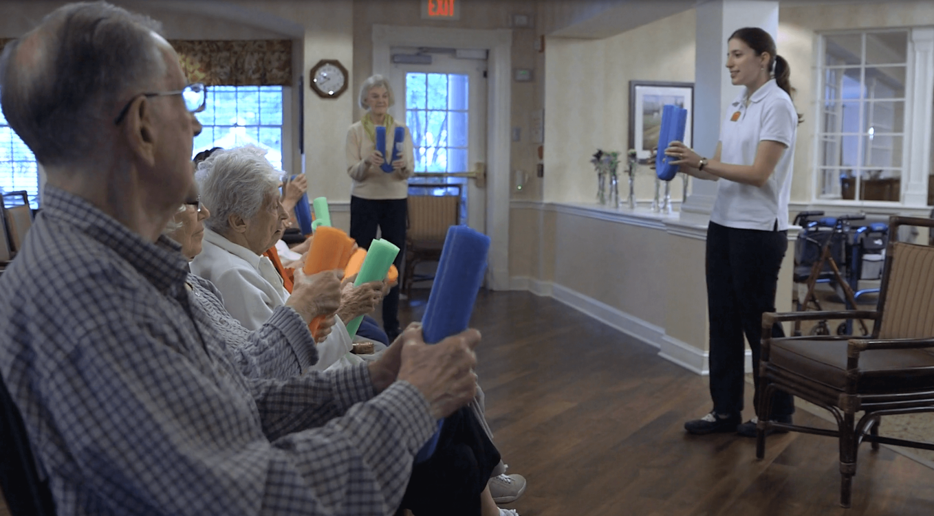 residents exercising