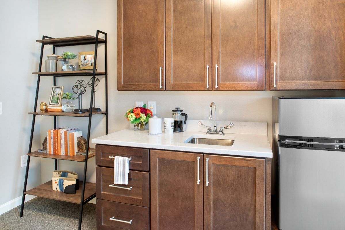 Sunrise of Fairfax One-Bedroom Suite Kitchen Area