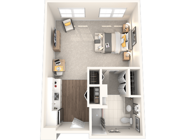 Studio Floor Plan, AL | Sunrise of North Severna Park