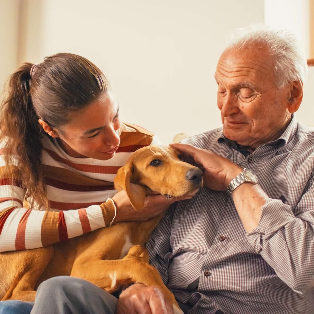 Resident and his dog