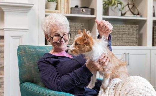 residents and dog