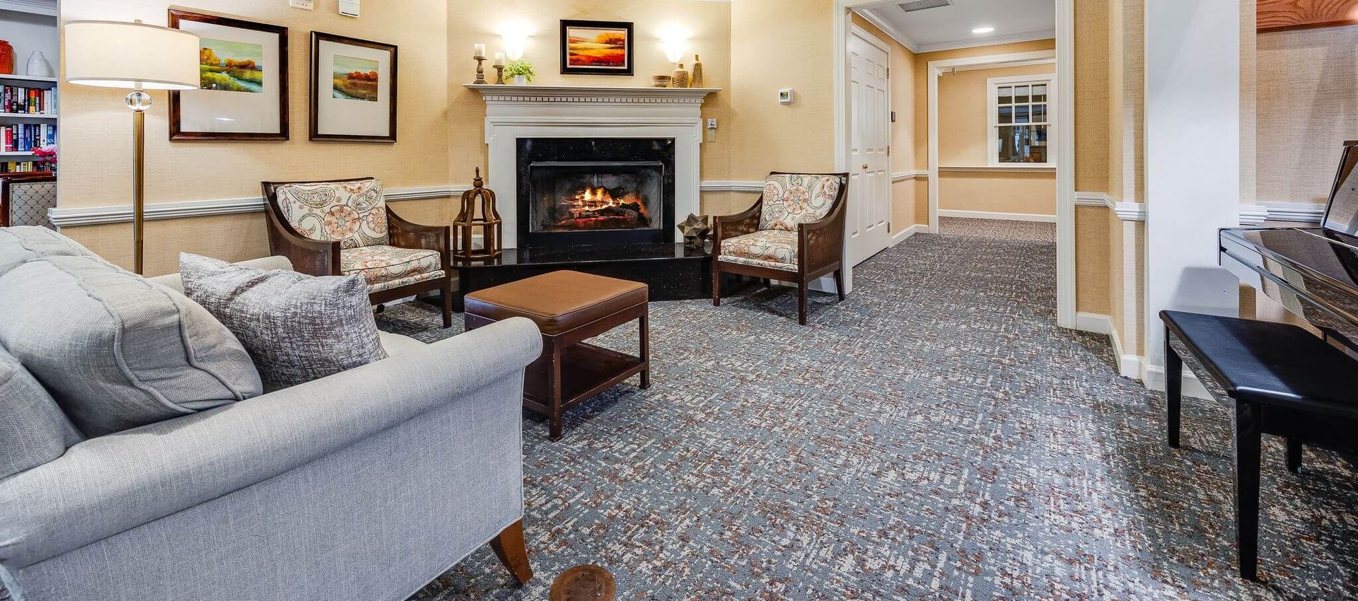 Living Room at Sunrise of Basking Ridge
