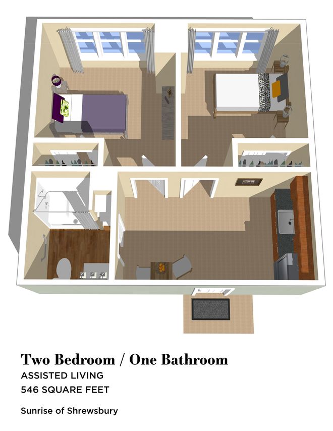 2 bedroom 1 bathroom