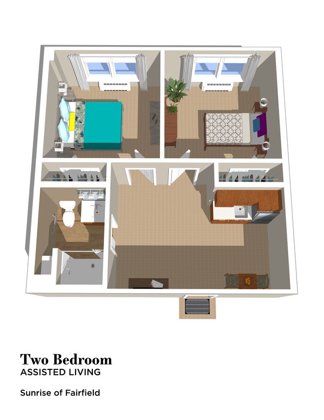 2 bedroom 1 bathroom