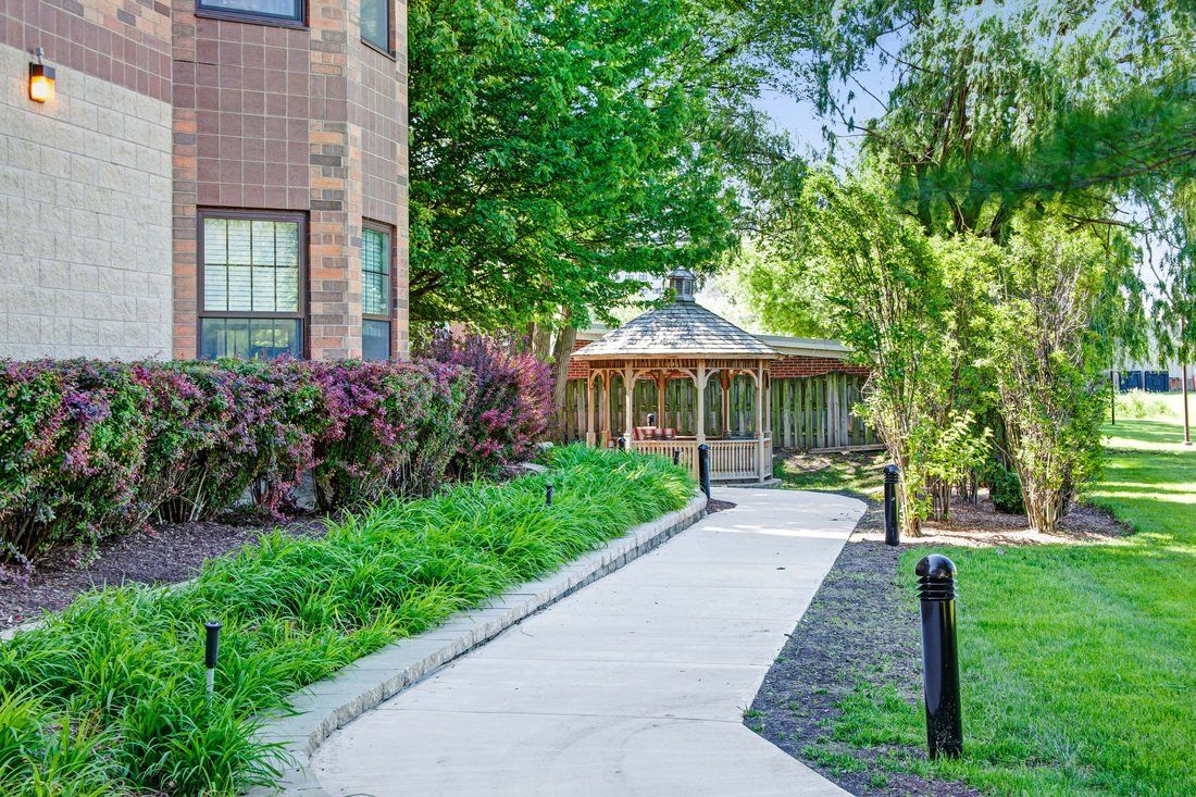 Exterior Walking Path at Sunrise of Park Ridge, IL