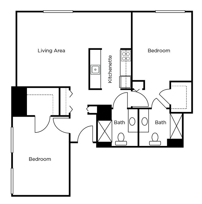 Battery Park | 2 Bedroom Floor Plan