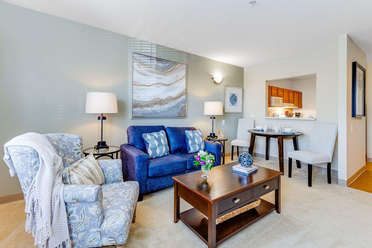 Model Living Room, Sunrise Villa Olympia Fields