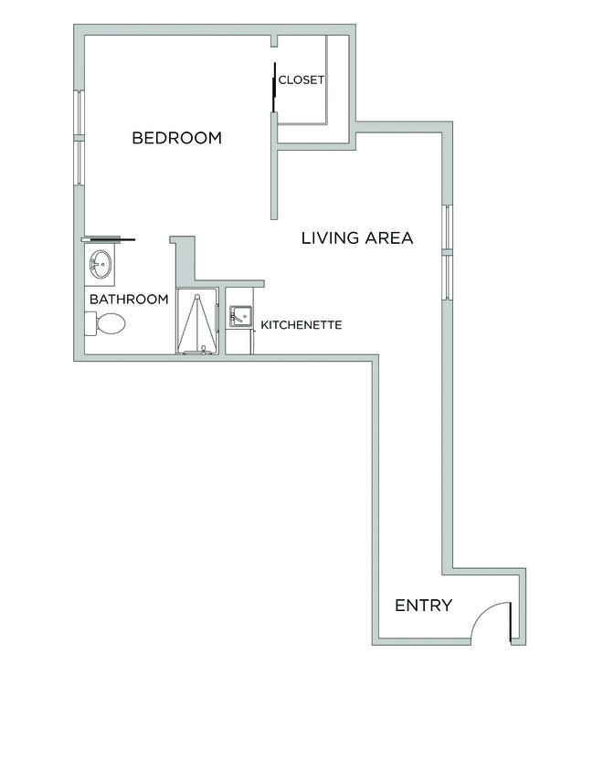 One Bedroom Floor Plan