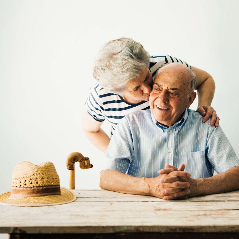 Older Couple at Table