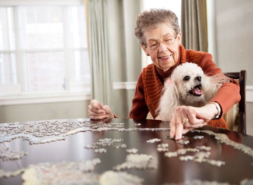 Sunrise resident and her dog