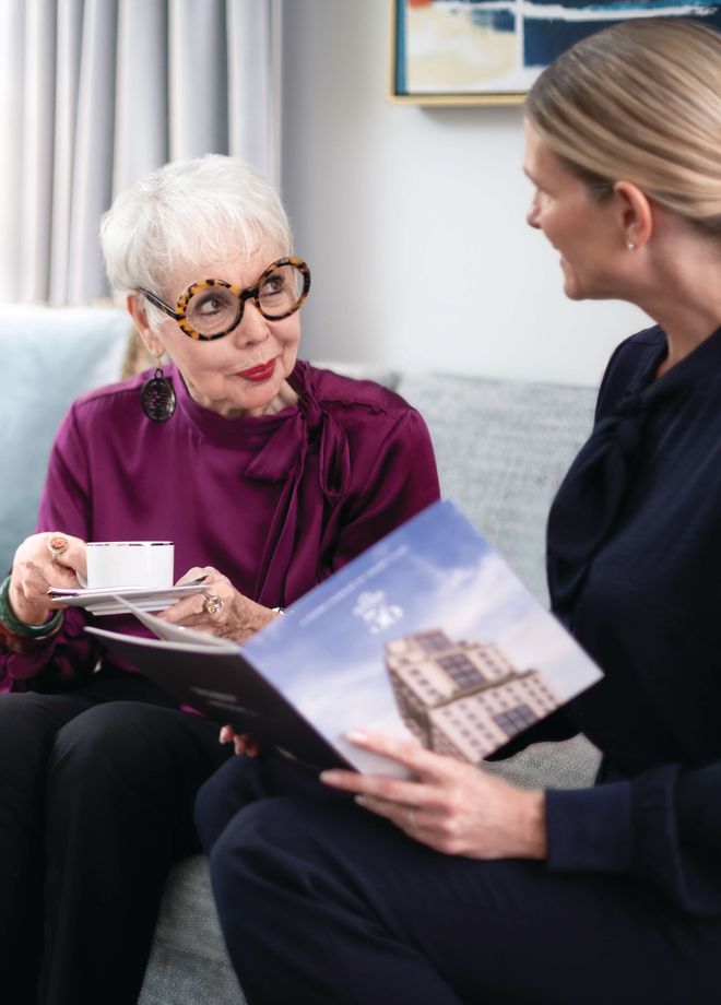 Sunrise at East 56, lobby, female resident