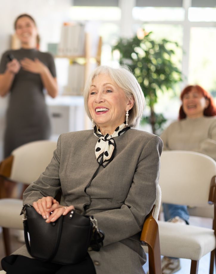 Residents at a lecture series