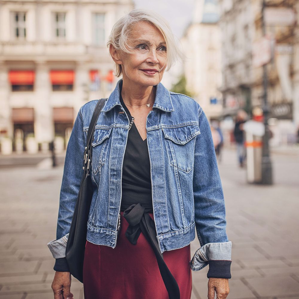 Resident walking through the city