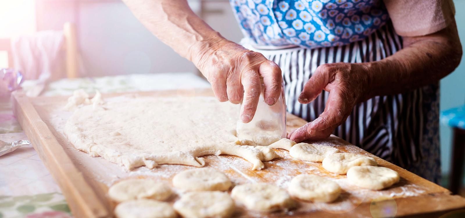 Female resident baking