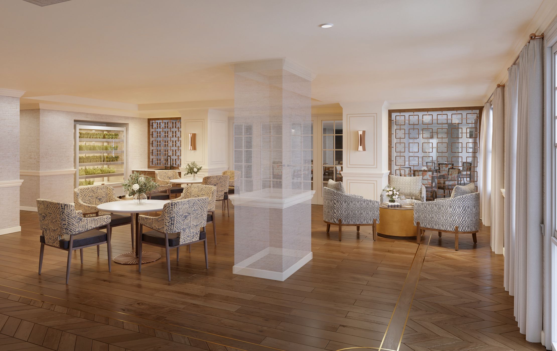 Sunrise at Bluemont Park | Bistro Rendering 