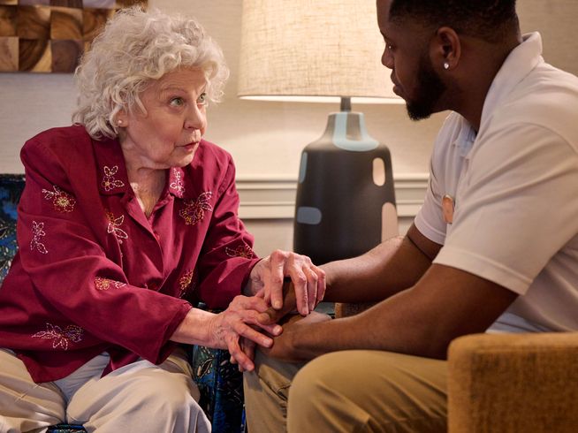 Resident Talking to Team Member