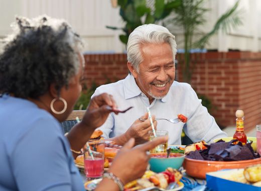 Friends at a barbecue