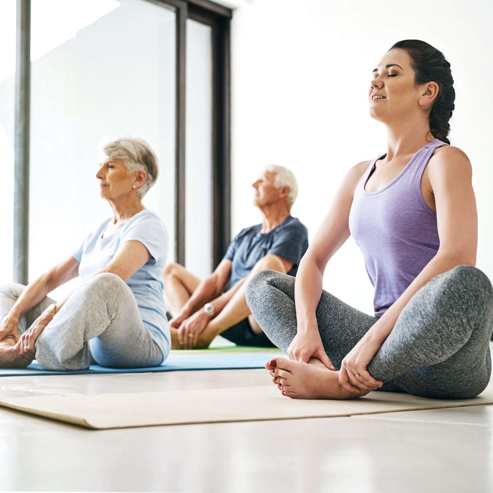 Group yoga class