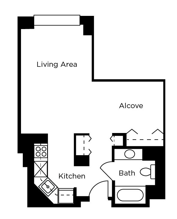 Battery Park | Studio Floor Plan