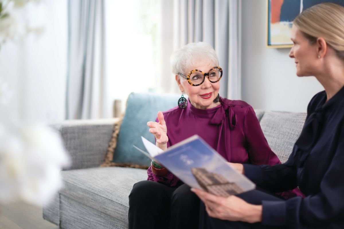 Sunrise at East 56, lobby, female resident