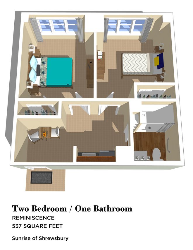 2 bedroom 1 bathroom