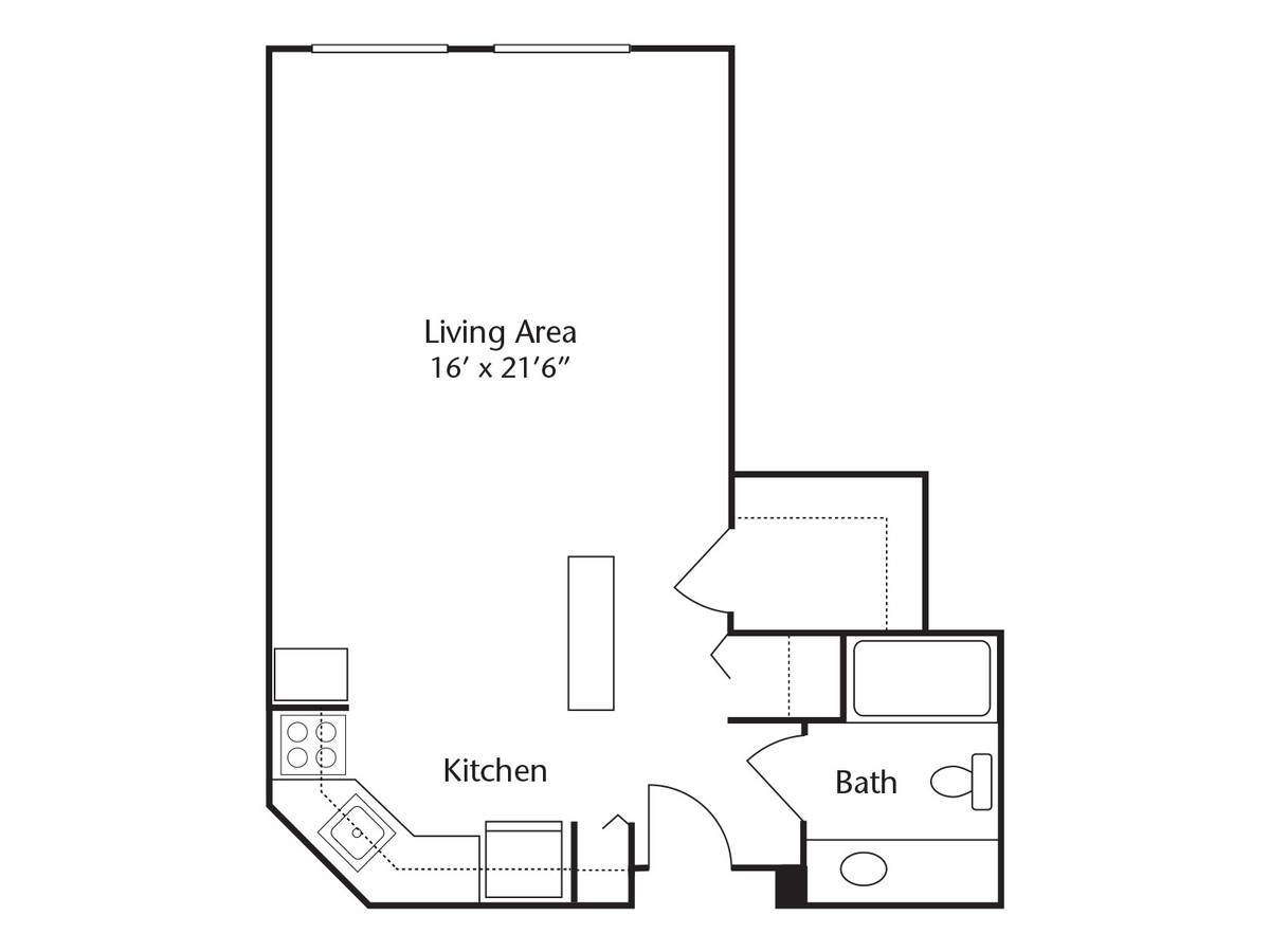 The Capstone | Studio Floorplan