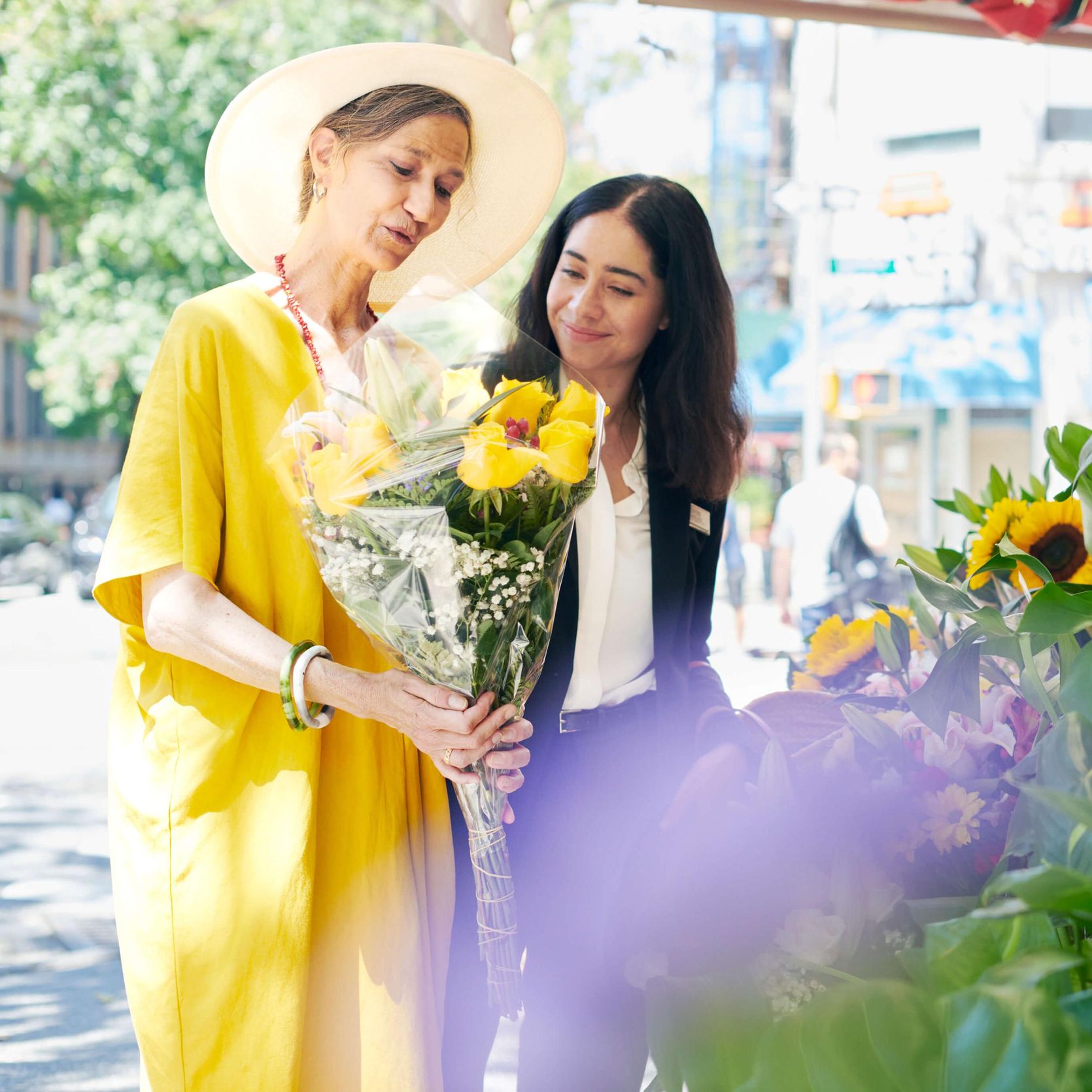 Resident and Team Member Flower Shopping