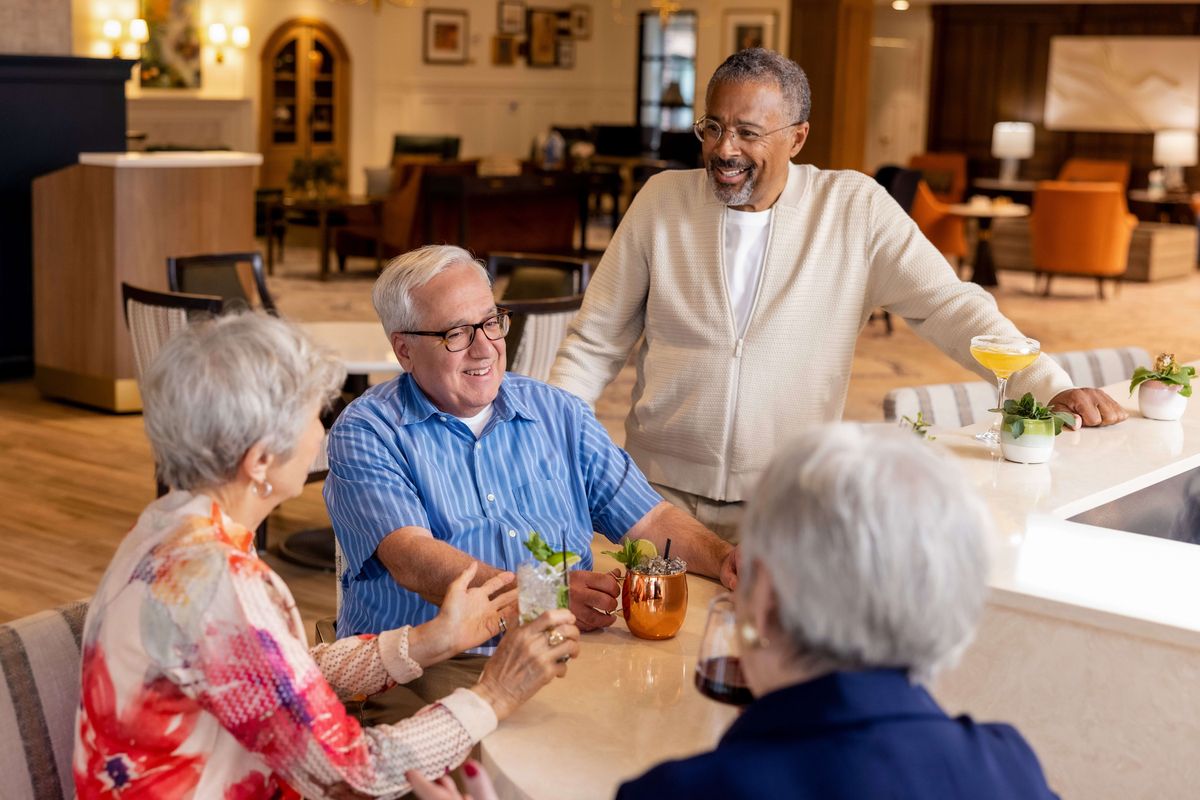Residents at Happy Hour
