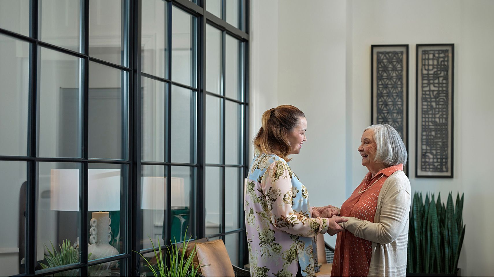 Mother and Daughter Holding Hands