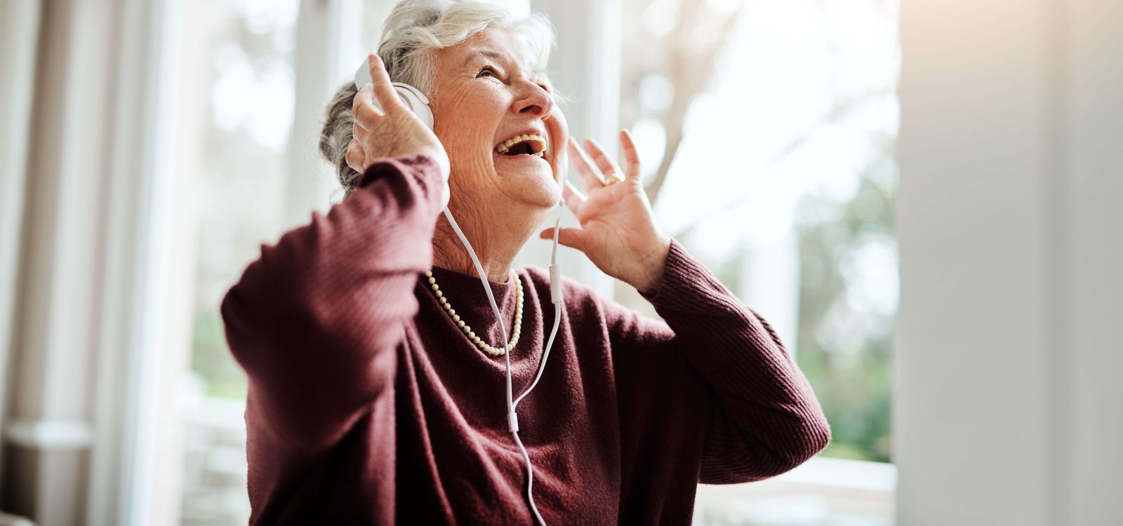 resident listening to music