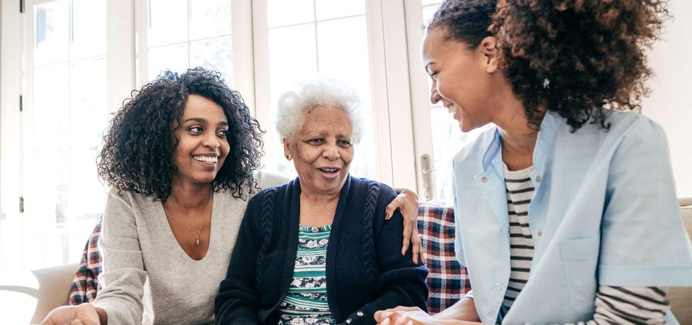 resident with family members