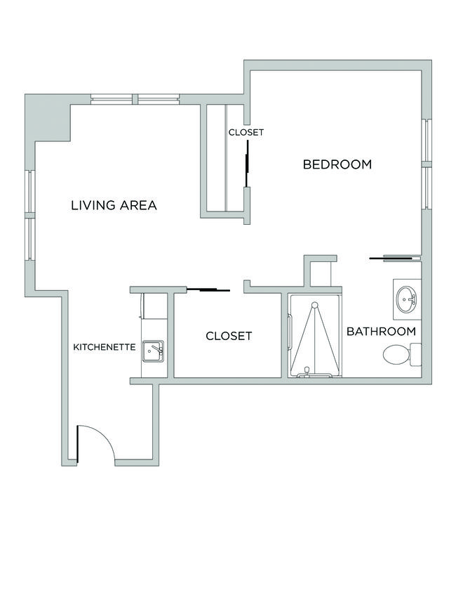 One Bedroom Floor Plan
