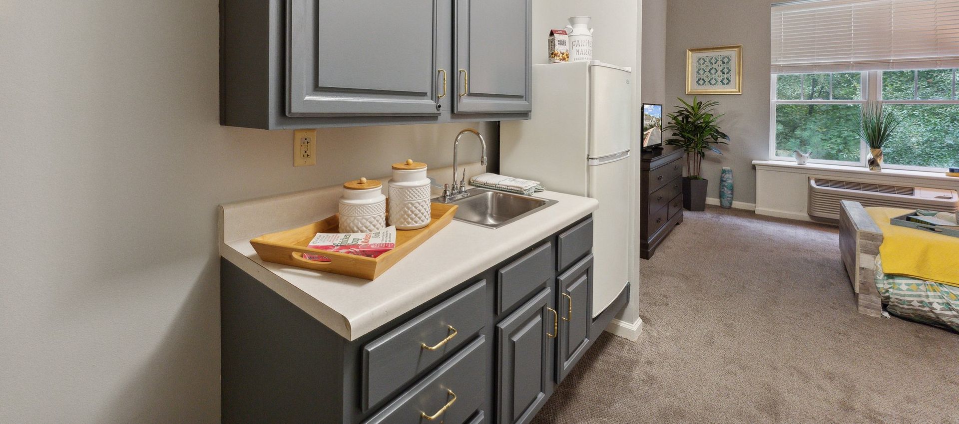 Model Suite Kitchen at Sunrise at Five Forks