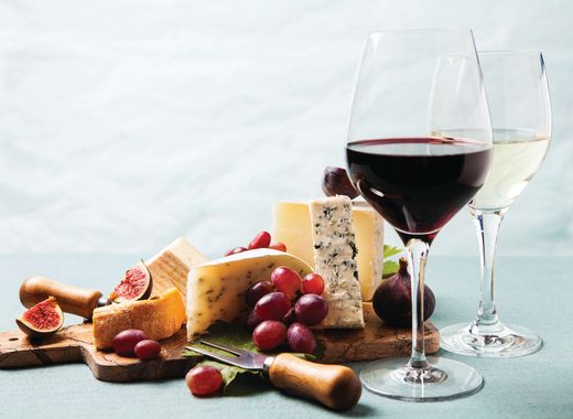 Wine and Cheese Board