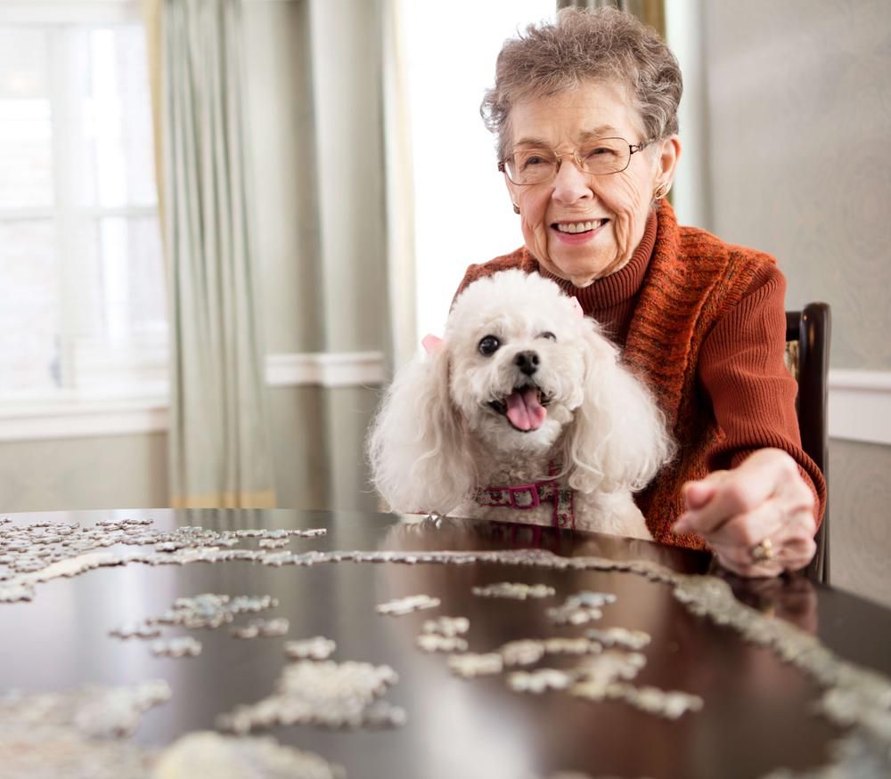 Sunrise resident and her dog