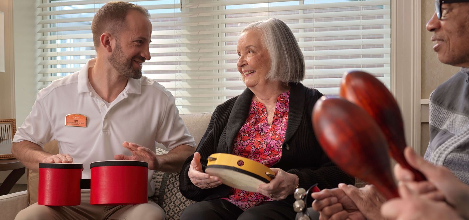 Residents Enjoying a Music Class