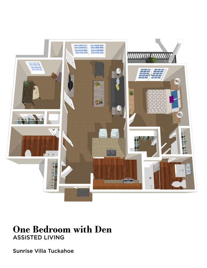 1 bedroom with den