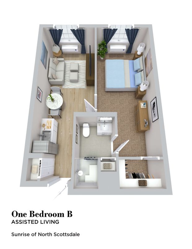 One Bedroom, AL | Sunrise of North Scottsdale