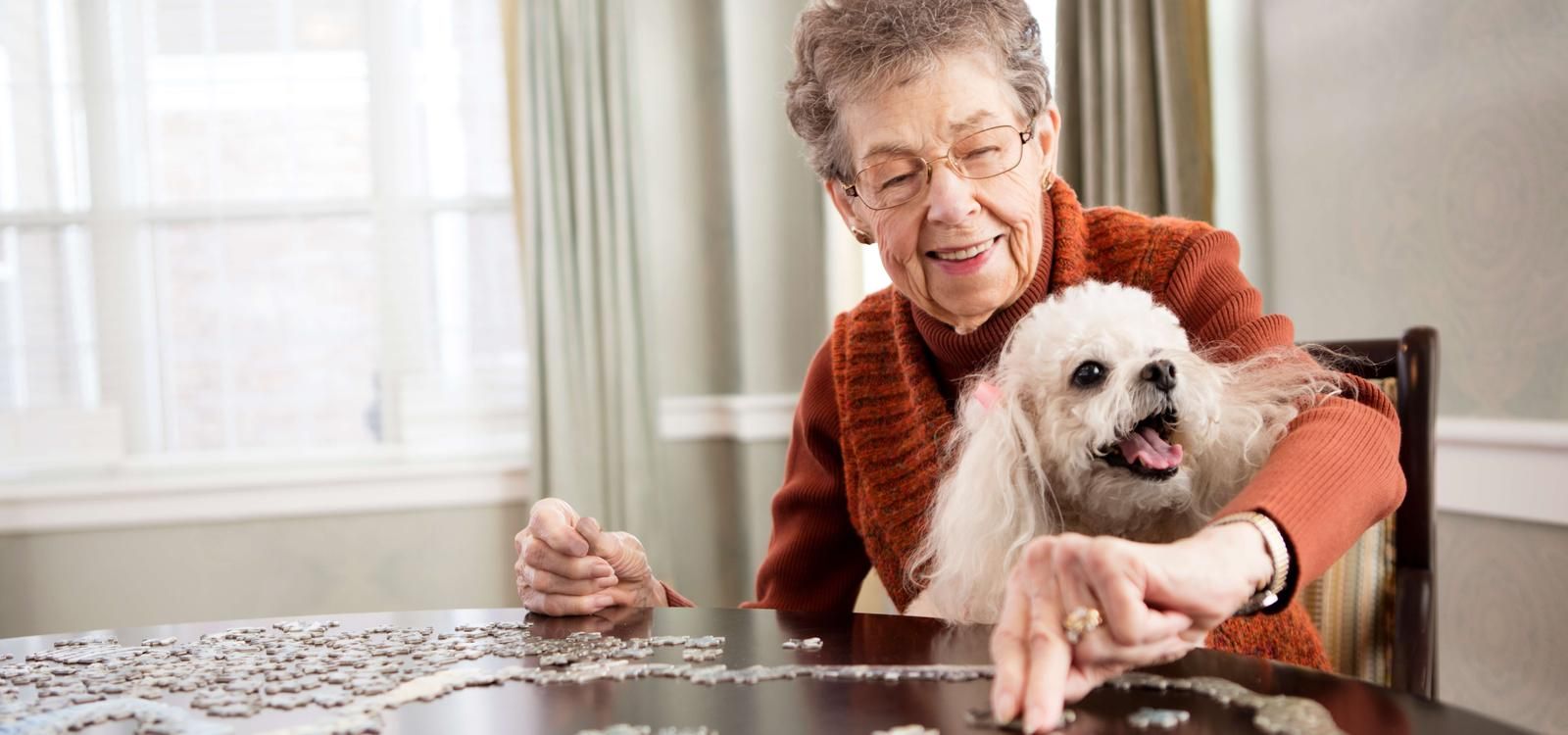 Sunrise resident and her dog